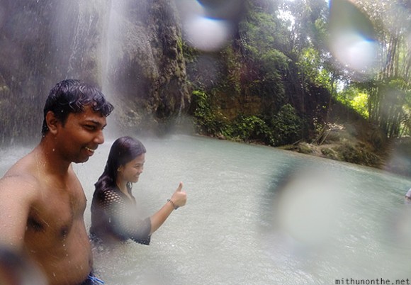 Mithun filipino woman Tumalog falls