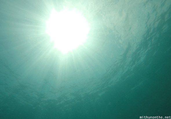Sunlight from under water