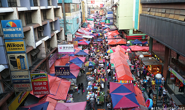 Carriedo street market stalls Manila