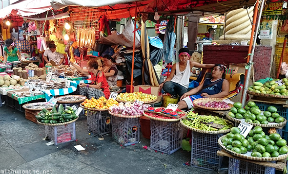 Carriedo street market vegetables Manila
