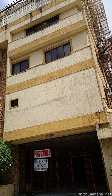Pink Manila hostel building