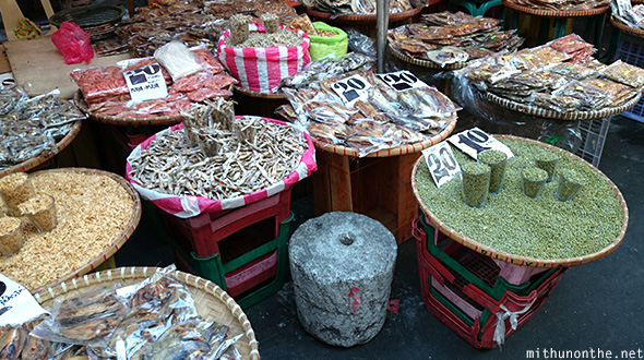 Pulses dried fish Carriedo market Manila