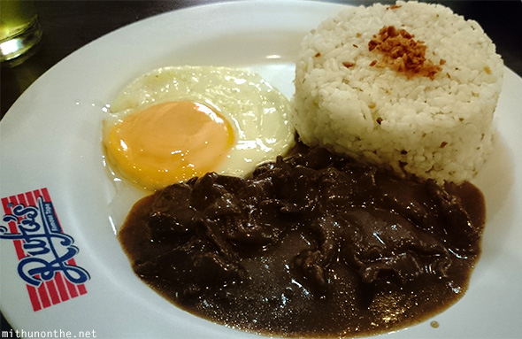 Rufo's tapa meal Manila Philippines