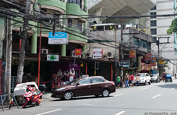 Stores behind De La Salle University Manila