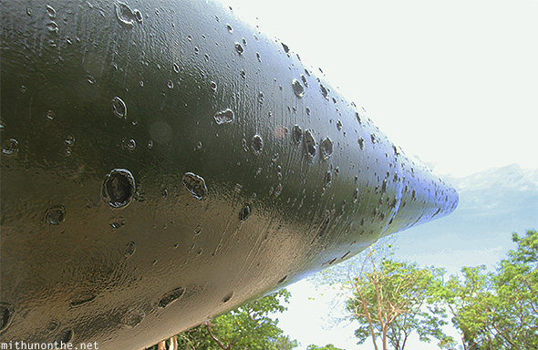 Bullet marks shrapnel mortar Corregidor