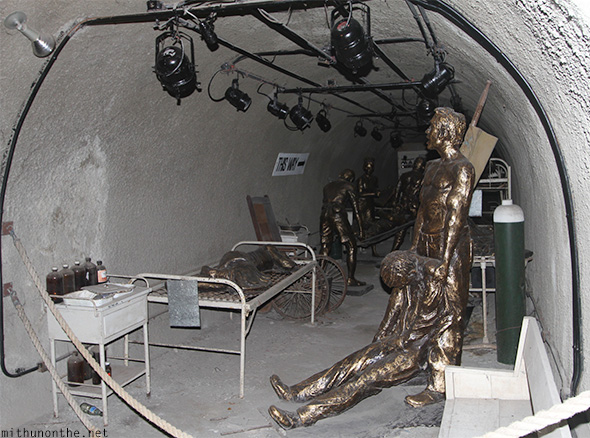 Hospital depiction statues Malinta tunnel