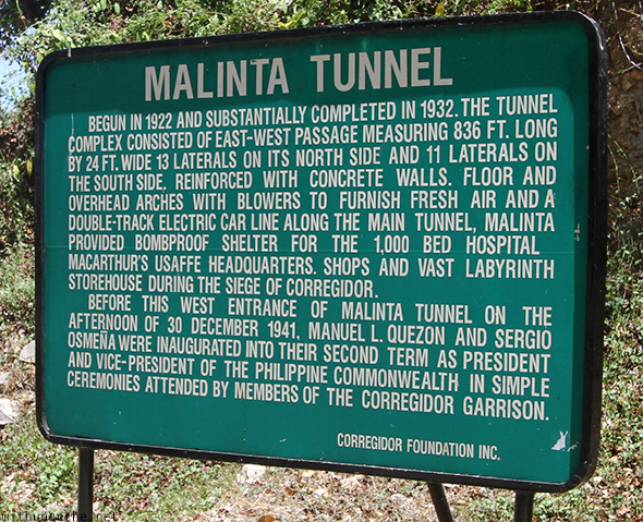 Malinta tunnel history Corregidor island