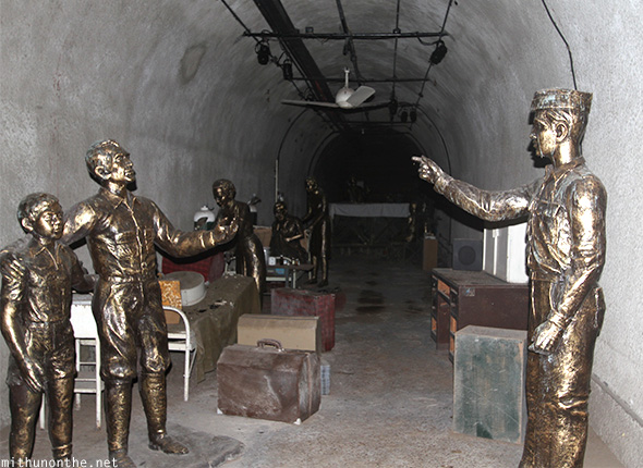 Malinta tunnel statues Corregidor island