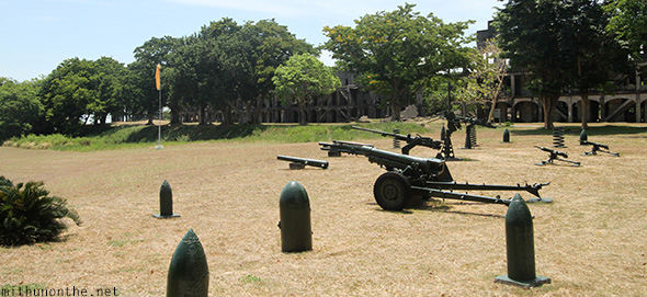 Mortars bombs grounds topside barracks