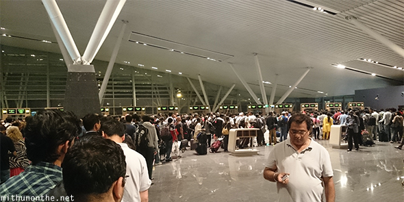 Bangalore airport immigration queue
