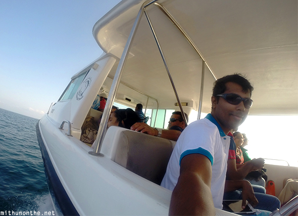 Mithun Divakaran Oman boat ride