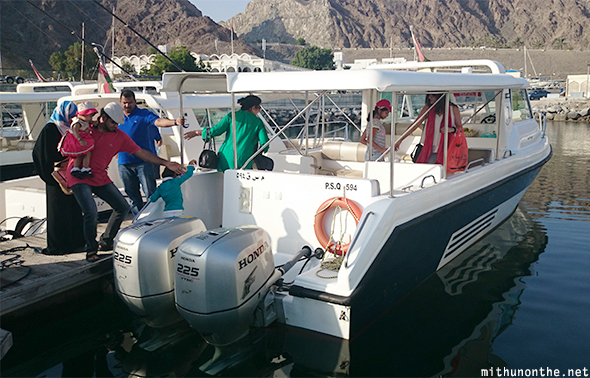 Tour boat Muscat marina Oman