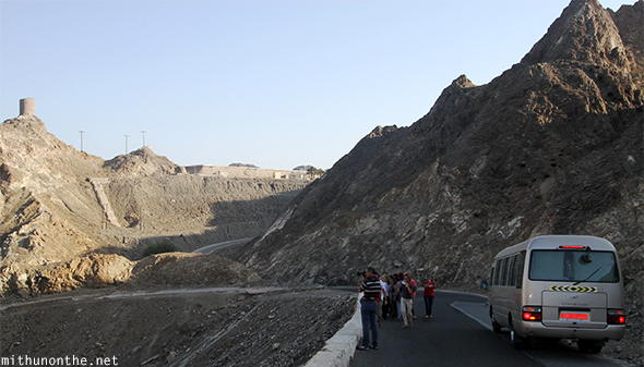 Tourists Muscat Oman hill