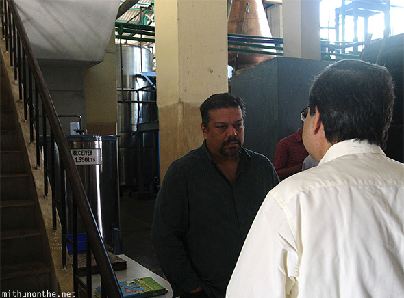Amrut factory tour with Vir Sanghvi