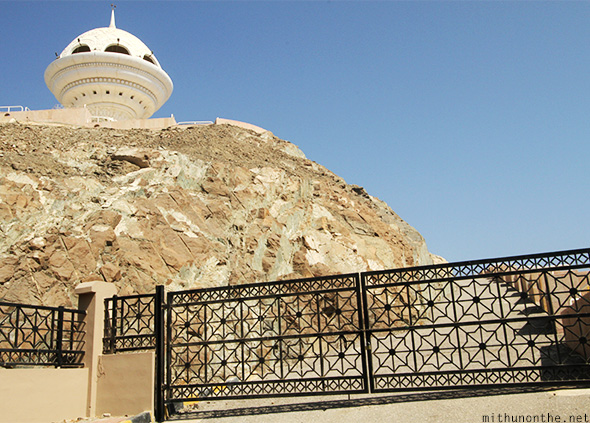 Gates locked incense burner monument Muscat