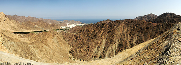 Muscat mountains Oman panorama