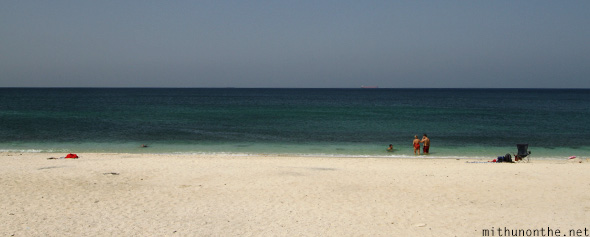 Qurum beach white sand Muscat Oman