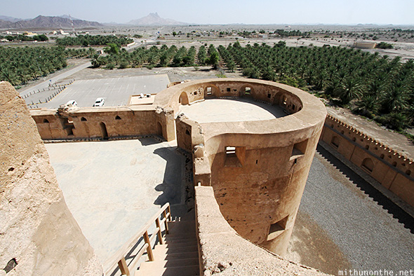 Rooftop view Jabreen castle Oman
