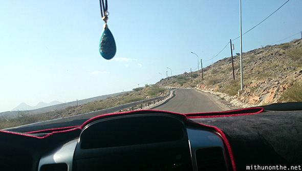 Running uphill Al Hamra Oman