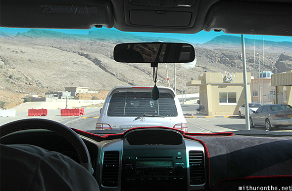 Security check Jabal al Akhdar Oman