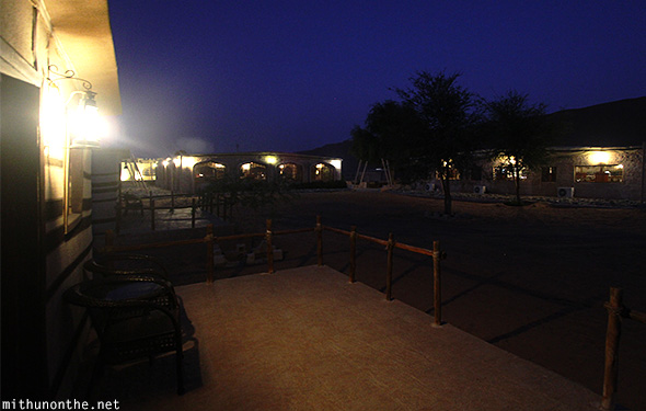 Arabian Oryx camp room at night