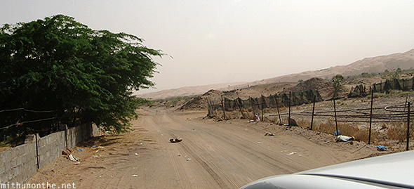 Entering desert Oman