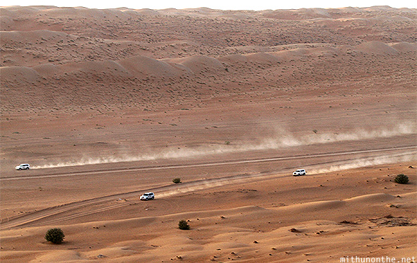 Jeeps racing desert Oman