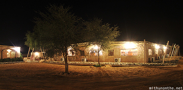 Oryx camp hall desert night light