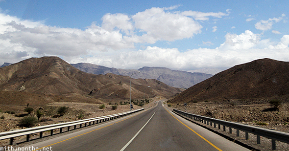 Wadi Bani Khalid highway Oman