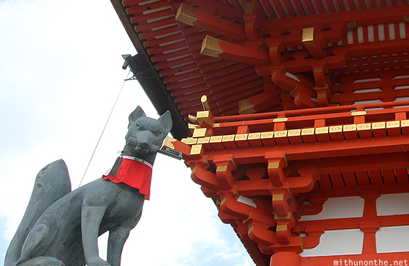 Fushimi Inari wolf statue Kyoto