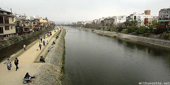 Kamo river Kyoto Japan