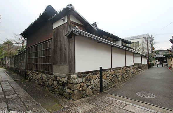 Old wall Kyoto Japan