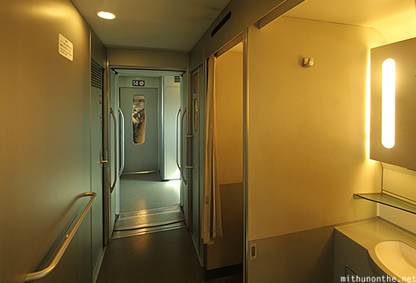 Toilets inside bullet train Japan