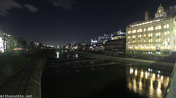 Kyoto Kamo river night