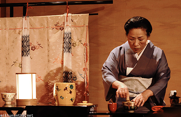 Tea making ceremony Kyoto Japan