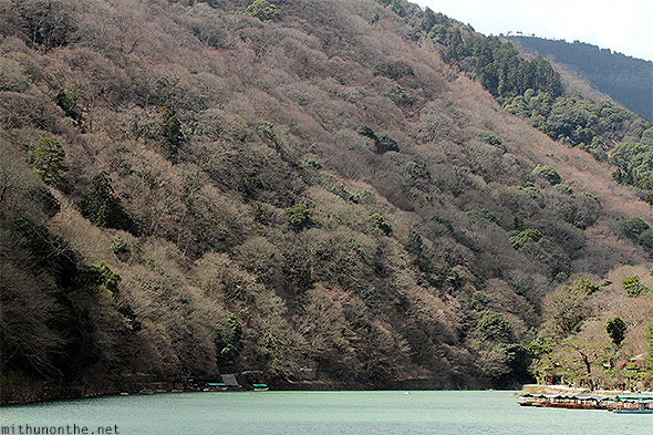 Arashiyama tree hill Kyoto river