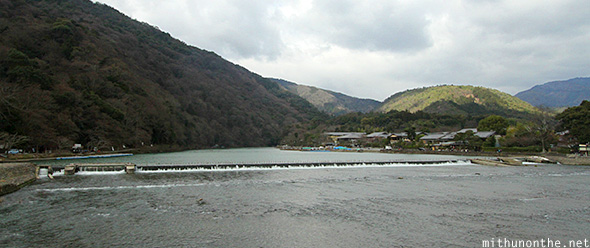 Hill river Arashiyama Kyoto