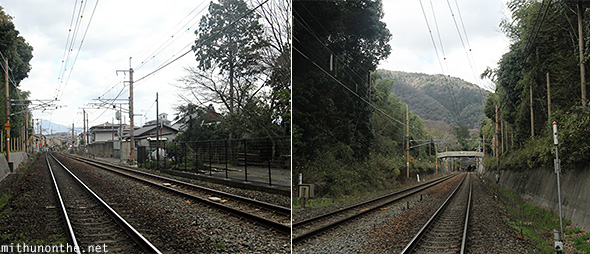 Rail track Sagano Japan