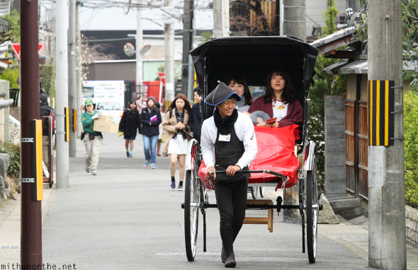 Rickshaw puller Arashiyama Japan