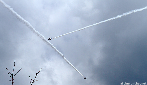 Air show Japan airforce stunt