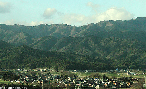 Hillside Japan view from train