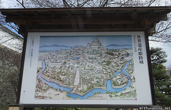 Himeji castle map Japan