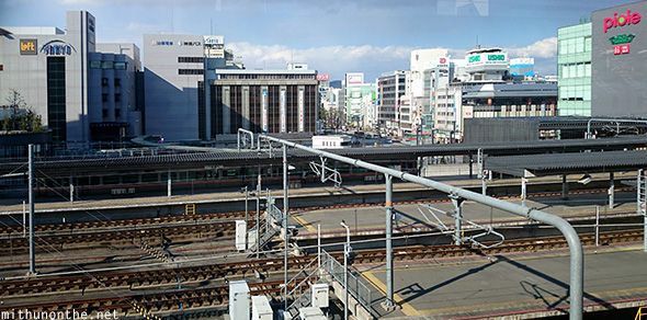 Himeji city railway tracks Japan