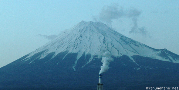 Mount Fuji smoke Japan