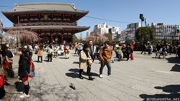 Senso-ji tourists panorama Japan