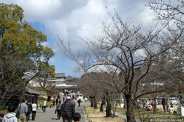 Walking to Himeji castle Japan