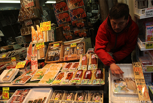 Crabsticks shop Ameyoko street Tokyo