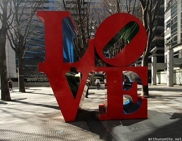 Love art installation Shinjuku Tokyo