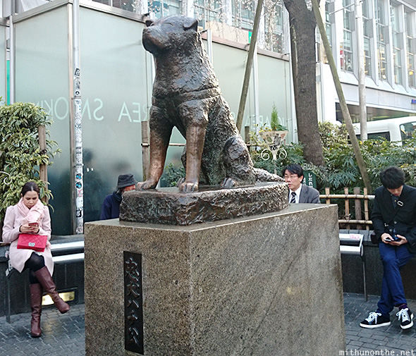Hachiko statue loyal dog Shibuya station