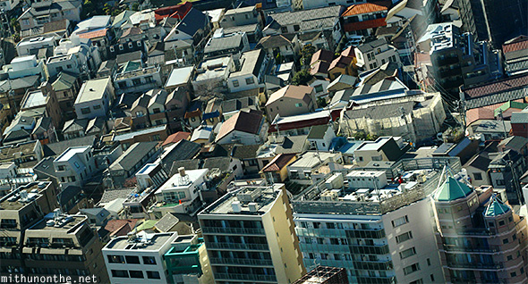 House rooftops Shinjuku Tokyo